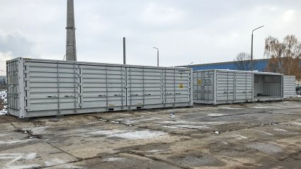 40 Fu&szlig; HC Open Side Seecontainer