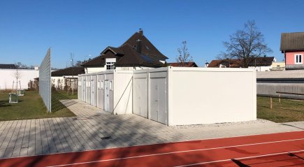 Sportumkleide - Seitenansicht 20' & 16' Module