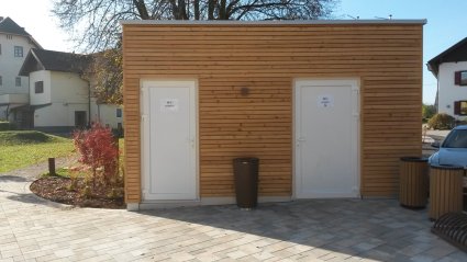 Sanitärcontainer - 16 Fuss Aussenansicht